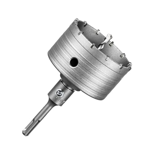SALI Bohrkrone 100mm SDS Plus M22 Gewinde SDS Plus Schaft 110mm Wandlochsägebohrer Lochsägen-Set mit für Hartmetall-Zentrierbohrer für Mauerwerk Natursteine Sandsteine Kunststeine Beton Marmor Fliese SALI Bohrkrone 100mm SDS Plus M22 Gewinde SDS Plus Schaft 110mm Wandlochsägebohrer Lochsägen-Set mit für Hartmetall-Zentrierbohrer für Mauerwerk Natursteine Sandsteine Kunststeine Beton Marmor Fliese von SALI