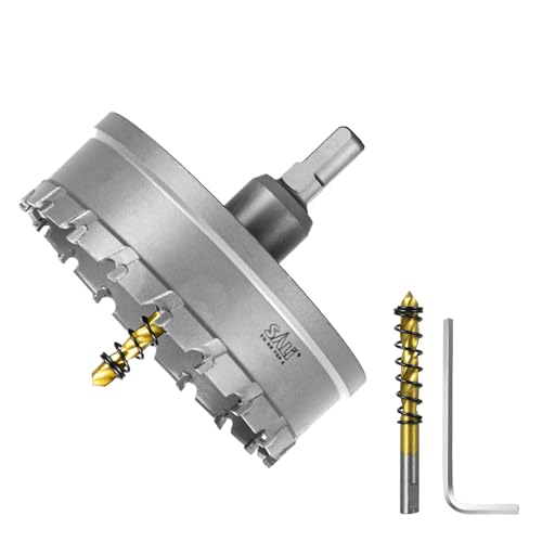 SALI Lochsäge Hartmetall-Bohrer TCT-Metall Lochsäge Bohrer TCT-Bohrer-Lochsägen mit Titanbeschichteter Zentrierbohrer Ideal für Löchern in Edelstahl, Eisen, Legierung, Holz, Kunststoff (Ø 100 mm) SALI Lochsäge Hartmetall-Bohrer TCT-Metall Lochsäge Bohrer TCT-Bohrer-Lochsägen mit Titanbeschichteter Zentrierbohrer Ideal für Löchern in Edelstahl, Eisen, Legierung, Holz, Kunststoff (Ø 100 mm) von SALI