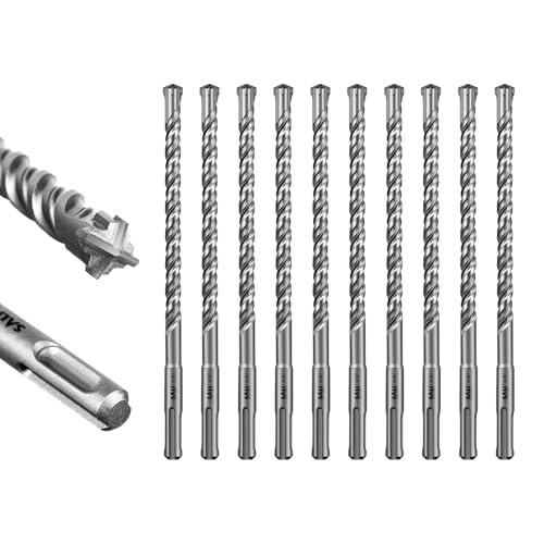 SALI SDS Plus Bohrer Set 10x210mm 10 tlg. Hammerbohrer Set Betonbohrer mit 4 Hartmetall Spitze Präzises Schnelles Bohren in Beton Zubehör Bohrhammer Steinbohrer für Stahlbeton,Naturstein,Ziegelmauer SALI SDS Plus Bohrer Set 10x210mm 10 tlg. Hammerbohrer Set Betonbohrer mit 4 Hartmetall Spitze Präzises Schnelles Bohren in Beton Zubehör Bohrhammer Steinbohrer für Stahlbeton,Naturstein,Ziegelmauer von SALI