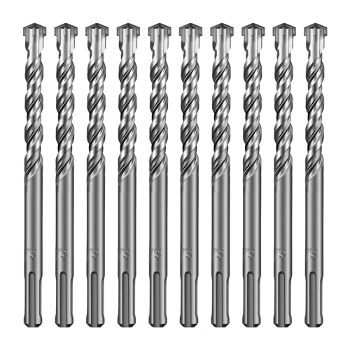 SALI SDS Plus Bohrer Set 12x160mm 10tlg. Hammerbohrer Set Betonbohrer mit 4 Hartmetall Spitze Präzises & Schnelles Bohren in Beton Zubehör Bohrhammer Steinbohrer für Stahlbeton,Naturstein,Ziegelmauer SALI SDS Plus Bohrer Set 12x160mm 10tlg. Hammerbohrer Set Betonbohrer mit 4 Hartmetall Spitze Präzises & Schnelles Bohren in Beton Zubehör Bohrhammer Steinbohrer für Stahlbeton,Naturstein,Ziegelmauer von SALI