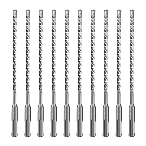 SALI SDS Plus Bohrer Set 6x210mm 10 tlg. Hammerbohrer Set Betonbohrer mit 4 Hartmetall Spitze & Präzises Schnelles Bohren in Beton Zubehör Bohrhammer Steinbohrer für Stahlbeton,Naturstein,Ziegelmauer SALI SDS Plus Bohrer Set 6x210mm 10 tlg. Hammerbohrer Set Betonbohrer mit 4 Hartmetall Spitze & Präzises Schnelles Bohren in Beton Zubehör Bohrhammer Steinbohrer für Stahlbeton,Naturstein,Ziegelmauer von SALI