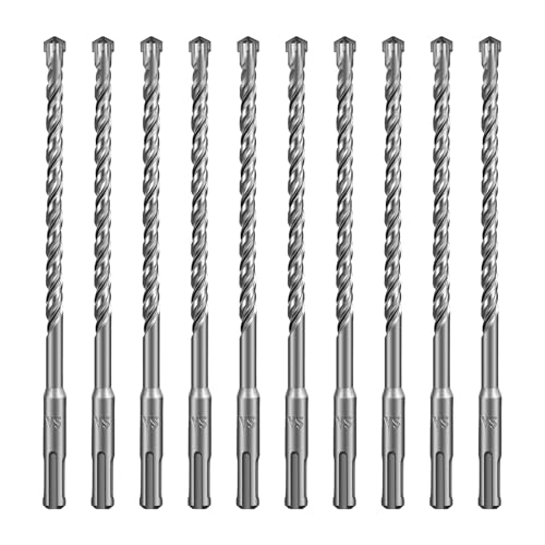 SALI SDS Plus Bohrer Set 8x210mm 10 tlg. Hammerbohrer Set Betonbohrer mit 4 Hartmetall Spitze Präzises & Schnelles Bohren in Beton Zubehör Bohrhammer Steinbohrer für Stahlbeton,Naturstein,Ziegelmauer SALI SDS Plus Bohrer Set 8x210mm 10 tlg. Hammerbohrer Set Betonbohrer mit 4 Hartmetall Spitze Präzises & Schnelles Bohren in Beton Zubehör Bohrhammer Steinbohrer für Stahlbeton,Naturstein,Ziegelmauer von SALI
