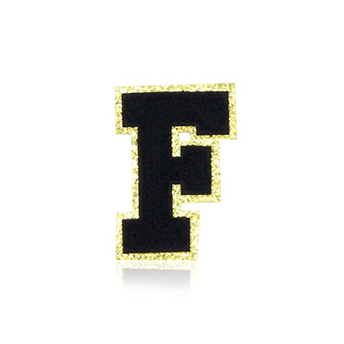 Aufnäher mit großen Buchstaben, Chenille, SPRT, zum Aufbügeln, Alphabet-Stoff, für Team-Kostüme, Dekoration, 7,9 cm Höhe (F) von SALPPLEA