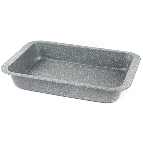 Salter BW02774G 36cm Bräter - Auflaufform/Kohlenstoffstahl Fleischbräter Ofenbackform, Antihaftbeschich backform, Fleisch Gemüse backblech, rechteckige Ofenplatt, Backofenfest bis 220°C, Marblestone Salter BW02774G 36cm Bräter - Auflaufform/Kohlenstoffstahl Fleischbräter Ofenbackform, Antihaftbeschich backform, Fleisch Gemüse backblech, rechteckige Ofenplatt, Backofenfest bis 220°C, Marblestone von SALTER