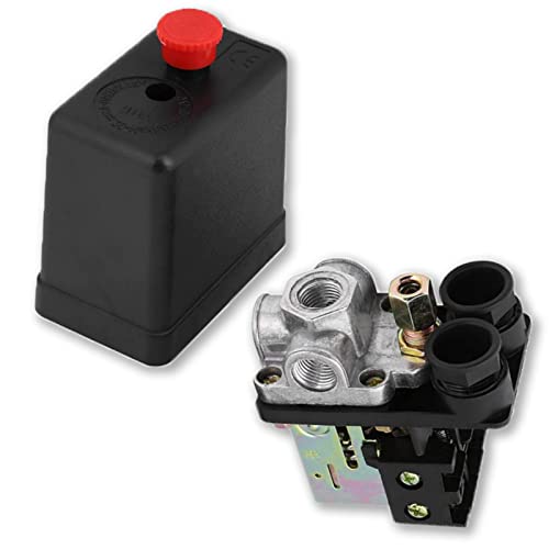 240V 20A 90-120175PSI Druckschalter Luftkompressor,4 Loch Luftkompressor Druckschalter mit EIN/AUS Schalter Druckschalter Steuerventil Regler Kompressorschalter von SALUTUYA