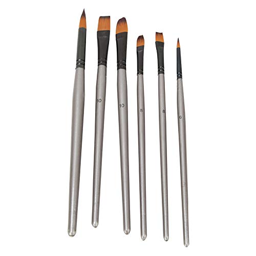 6 professionelle Pinsel, Multifunktions-Nylon-Aluminiumrohr-Ölpinsel-Set, Aquarell-Pinsel/Gouache-Pinsel für Aquarell-, Öl- und Acrylmalerei 6 professionelle Pinsel, Multifunktions-Nylon-Aluminiumrohr-Ölpinsel-Set, Aquarell-Pinsel/Gouache-Pinsel für Aquarell-, Öl- und Acrylmalerei von SALUTUYA
