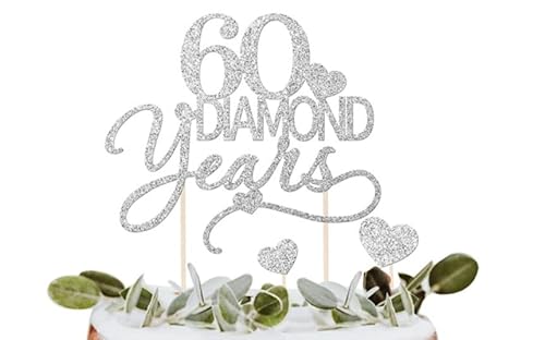 7er Tortendeko Diamantene Hochzeit 60 Jahre Cake Topper Torten Diamond Years Kuchendeko Silber Glitzer Jahrestag Geburtstag Tortenstecker Hochzeitstorte Jubiläum Deko 7er Tortendeko Diamantene Hochzeit 60 Jahre Cake Topper Torten Diamond Years Kuchendeko Silber Glitzer Jahrestag Geburtstag Tortenstecker Hochzeitstorte Jubiläum Deko von SAMANTHAHALLLTD