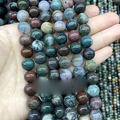 Natürlicher Indien-Achat-Stein, unregelmäßig, quadratisch, Herz, lose Zwischenperlen, für die Schmuckherstellung, DIY-Armband-Halskette, handgefertigt, 6 mm, ca. 60 Stück von SAMCRY