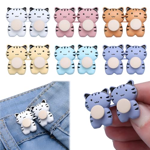 6 Sets Instant Hosen-Taillenspanner – keine Näh-Jeansknöpfe, geformter Tiger, verstellbarer Taillenbund für lose Hosen und Röcke, passend für sofortige Jeansknöpfe für Damen und Herren 6 Sets Instant Hosen-Taillenspanner – keine Näh-Jeansknöpfe, geformter Tiger, verstellbarer Taillenbund für lose Hosen und Röcke, passend für sofortige Jeansknöpfe für Damen und Herren von SAMIQU