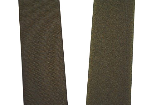 SAN Klettband dunkles olive 40 mm breit je 1 Meter Klettverschluss Hakenband und Flauschband von SAN