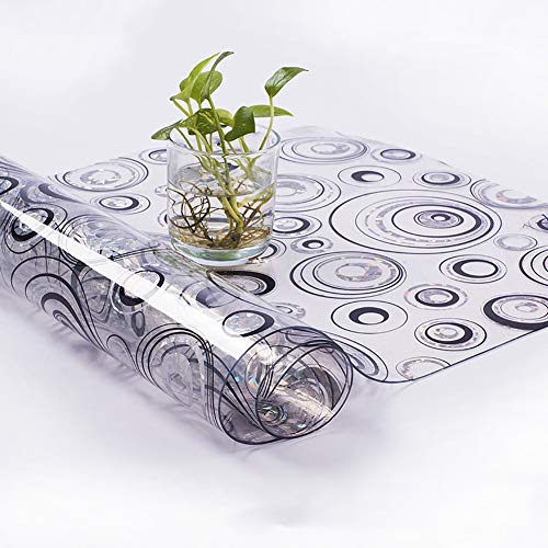 SANDM PVC Blume Tischfolie Schutzfolie, Water Resistant Pflegeleicht Tischdecke Mat rutschfeste Tischauflage Dekoration Für Zuhause Office Schreibtisch-a 80x140cm(31x55inch) von SANDM