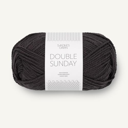 SANDNES GARN Double Sunday - Farbe: Bristol Black (3800) - 50 g/ca. 108 m Wolle von Sandnes Garn