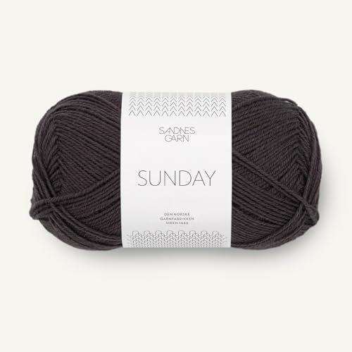 SANDNES GARN Sunday - Farbe: Bristol Black (3800) - 50 g/ca. 235 m Wolle von Sandnes Garn