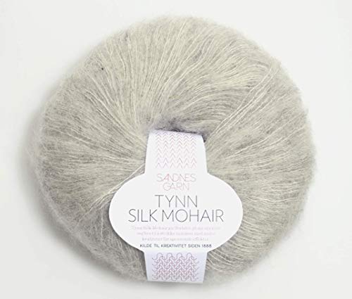 Sandnes Garn Tynn Silk Mohair col.1022 light grey mottled ca.212 m 25 g von Sandnes Garn