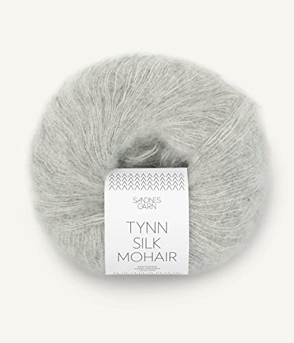 Sandnes Garn Tynn Silk Mohair col.1022 light grey mottled ca.212 m 25 g von Sandnes Garn