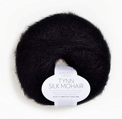 Sandnes Garn Tynn Silk Mohair col.1099 black ca.212 m 25 g von Sandnes Garn