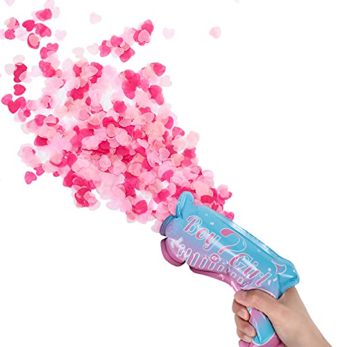 SANERYI Gender Reveal Konfetti-Ballon Er oder Sie (Set von 5) Junge oder Mädchen für Babyparty Party Supplies Dekoration (Rosa) von SANERYI