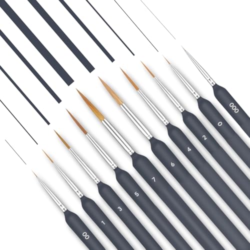 SANGFUN 10 Stück Feine Pinsel Set, Acrylfarben Set, Pinselset Malerbedarf, Wolfshaar Haken Stift, Geeignet für Aquarell, maßstabsgetreues Modellzeichnen, Öl, Gesicht, Acryl, Strichzeichnung SANGFUN 10 Stück Feine Pinsel Set, Acrylfarben Set, Pinselset Malerbedarf, Wolfshaar Haken Stift, Geeignet für Aquarell, maßstabsgetreues Modellzeichnen, Öl, Gesicht, Acryl, Strichzeichnung von SANGFUN
