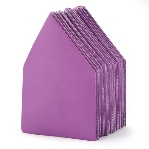 Schleifpapier mit 400er-Körnung, 50 Stück, 90 mm x 65 mm, Dreieck-Schleifblätter, passend für Milwaukee M12 Kraftstoffschleifer, Klett-Detailschleifpads, Keramik-Aluminiumoxid-Schleifpapier für von SANJIAN