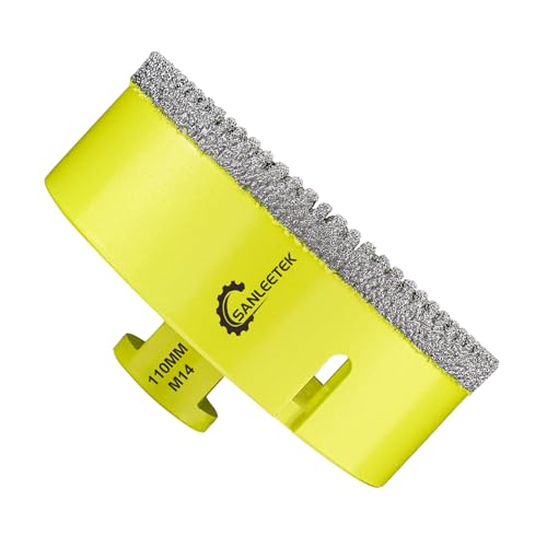Diamant Fliesenbohrer 110mm SANLEETEK Gezackt Vakuumgelötet Diamant Lochsäge für Keramik Porzellan Marmor Granit M14 Gewinde Diamant Fliesenbohrer 110mm SANLEETEK Gezackt Vakuumgelötet Diamant Lochsäge für Keramik Porzellan Marmor Granit M14 Gewinde von SANLEETEK