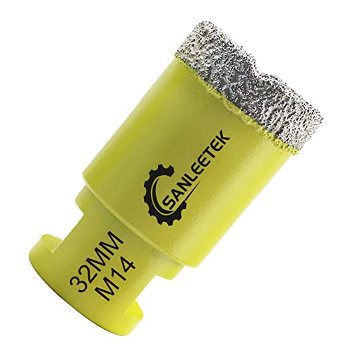 Diamant-Fliesenbohrer 32mm SANLEETEK Vakuumgelötet Diamant-Lochsäge für Keramik Porzellan Marmor Granit M14 Gewinde Diamant-Fliesenbohrer 32mm SANLEETEK Vakuumgelötet Diamant-Lochsäge für Keramik Porzellan Marmor Granit M14 Gewinde von SANLEETEK