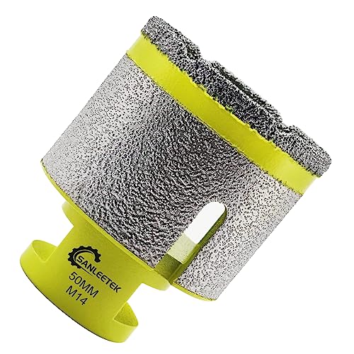 Diamant Fliesenbohrer 50mm Diamant Fingerfräser - Lochsäge Bohrkrone Bohren und Schleifen für Porzellan Keramik Fliesen Granit Marmor Kunststein M14 Gewinde SANLEETEK Diamant Fliesenbohrer 50mm Diamant Fingerfräser - Lochsäge Bohrkrone Bohren und Schleifen für Porzellan Keramik Fliesen Granit Marmor Kunststein M14 Gewinde SANLEETEK von SANLEETEK