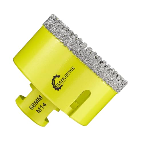 Diamant Fliesenbohrer 68mm SANLEETEK Gezackt Vakuumgelötet Diamant Lochsäge für Keramik Porzellan Marmor Granit M14 Gewinde Diamant Fliesenbohrer 68mm SANLEETEK Gezackt Vakuumgelötet Diamant Lochsäge für Keramik Porzellan Marmor Granit M14 Gewinde von SANLEETEK