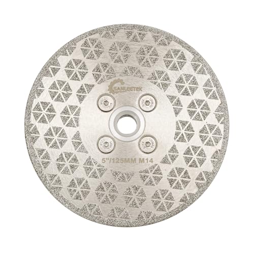 Diamant Trennscheibe 125mm Galvanische Sägeblätter - Doppelte Seite zum Schneiden und Schleifen von Granit Marmor Keramik Feinsteinzeug Fliesen Quarz M14 Gewinde SANLEETEK Diamant Trennscheibe 125mm Galvanische Sägeblätter - Doppelte Seite zum Schneiden und Schleifen von Granit Marmor Keramik Feinsteinzeug Fliesen Quarz M14 Gewinde SANLEETEK von SANLEETEK