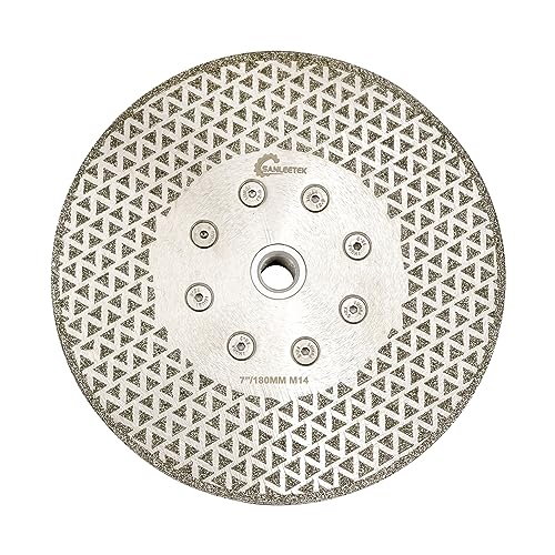 Diamant Trennscheibe 180mm Galvanische Sägeblätter - zum Schneiden und Schleifen von Granit Marmor Keramik Feinsteinzeug Fliesen Quarz M14 Gewinde SANLEETEK Diamant Trennscheibe 180mm Galvanische Sägeblätter - zum Schneiden und Schleifen von Granit Marmor Keramik Feinsteinzeug Fliesen Quarz M14 Gewinde SANLEETEK von SANLEETEK