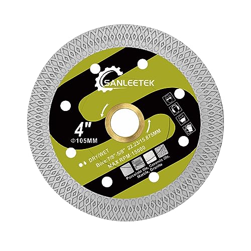 Diamant Trennscheibe für Fliesen 105mm - X Masche Diamantscheibe für Keramische Fliesen Porzellan Marmor Kunststein für Kreissäge SANLEETEK Diamant Trennscheibe für Fliesen 105mm - X Masche Diamantscheibe für Keramische Fliesen Porzellan Marmor Kunststein für Kreissäge SANLEETEK von SANLEETEK