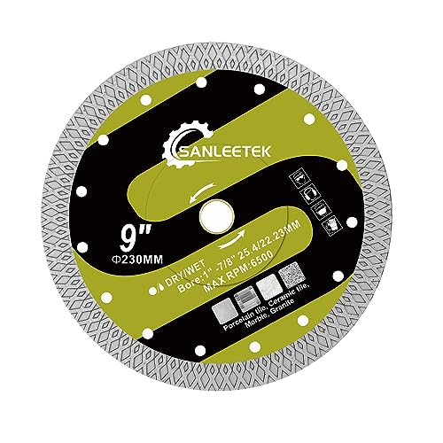 Diamant Trennscheibe für Fliesen 230mm - X Masche Diamantscheibe für Keramische Fliesen Porzellan Marmor Kunststein für Kreissäge SANLEETEK Diamant Trennscheibe für Fliesen 230mm - X Masche Diamantscheibe für Keramische Fliesen Porzellan Marmor Kunststein für Kreissäge SANLEETEK von SANLEETEK