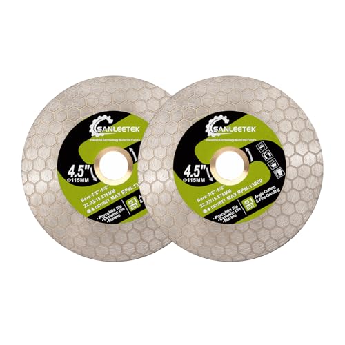 SANLEETEK Diamant Trennscheibe 115mm 2 Stücke Sechseck Design - Trennschleifscheibe für Porzellan Keramik Fliesen Marmor Kunststein Quarz SANLEETEK Diamant Trennscheibe 115mm 2 Stücke Sechseck Design - Trennschleifscheibe für Porzellan Keramik Fliesen Marmor Kunststein Quarz von SANLEETEK