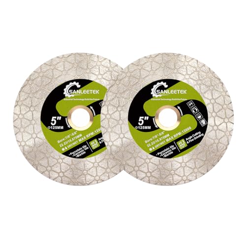 SANLEETEK Diamant Trennscheibe 125mm 2 Stücke Dreieckiges Design - Trennschleifscheibe für Keramische Fliesen Porzellan Marmor Kunststein Quarz SANLEETEK Diamant Trennscheibe 125mm 2 Stücke Dreieckiges Design - Trennschleifscheibe für Keramische Fliesen Porzellan Marmor Kunststein Quarz von SANLEETEK