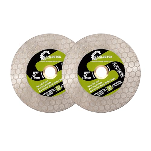 SANLEETEK Diamant Trennscheibe 125mm 2 Stücke Sechseck Design - Trennschleifscheibe für Porzellan Keramik Fliesen Marmor Kunststein Quarz SANLEETEK Diamant Trennscheibe 125mm 2 Stücke Sechseck Design - Trennschleifscheibe für Porzellan Keramik Fliesen Marmor Kunststein Quarz von SANLEETEK