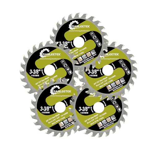 SANLEETEK Kreissägeblätt Sägeblatt TCT 85mm - 5 Stücke Trennscheibe Holz für Schneiden Holz Kunststoff Sperrholz Holzverbundstoffe SANLEETEK Kreissägeblätt Sägeblatt TCT 85mm - 5 Stücke Trennscheibe Holz für Schneiden Holz Kunststoff Sperrholz Holzverbundstoffe von SANLEETEK