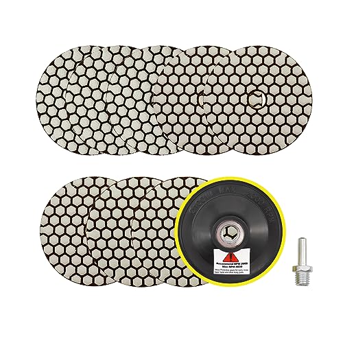 Trocken Diamant Polierpad 100mm 8 Stücke Körnung 50x3/100x3/200x2 Polierscheiben mit M14 Stützteller+Adapter für Granit Marmor Kunststein Quarz für Winkelschleifer SANLEETEK Trocken Diamant Polierpad 100mm 8 Stücke Körnung 50x3/100x3/200x2 Polierscheiben mit M14 Stützteller+Adapter für Granit Marmor Kunststein Quarz für Winkelschleifer SANLEETEK von SANLEETEK