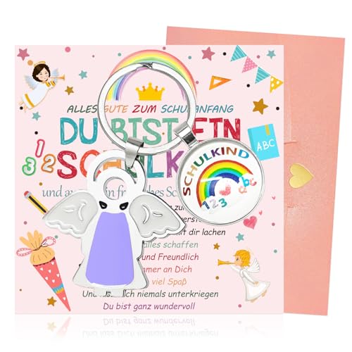SANLIUSANJIU Einschulung Mädchen Schultüte Geschenk, Schulanfang Mädchen Schutzengel Schlüsselanhänger 2025 Schultüte Füllung, Einschulungsgeschenke Glücksbringer, für Schulkind Tochter Enkelin Nichte SANLIUSANJIU Einschulung Mädchen Schultüte Geschenk, Schulanfang Mädchen Schutzengel Schlüsselanhänger 2025 Schultüte Füllung, Einschulungsgeschenke Glücksbringer, für Schulkind Tochter Enkelin Nichte von SANLIUSANJIU