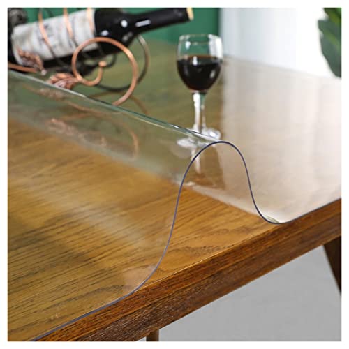 Transparente Tischdecke - Hochwertige Tischfolie pflegeleicht und abwischbar- PVC Tischschutzfolie - Protection Table Cloth - Größe Wählbar,Rechteckig (Größe:30x160cm/11.8x63in,Dicke:2mm) von SANNAS