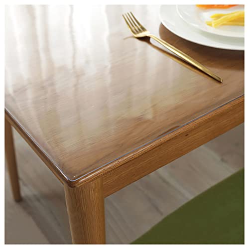 Transparente Tischdecke - Hochwertige Tischfolie pflegeleicht und abwischbar- PVC Tischschutzfolie - Protection Table Cloth - Größe Wählbar,Rechteckig (Größe:45x120cm/17.7x47.2in,Dicke:1.3mm) von SANNAS