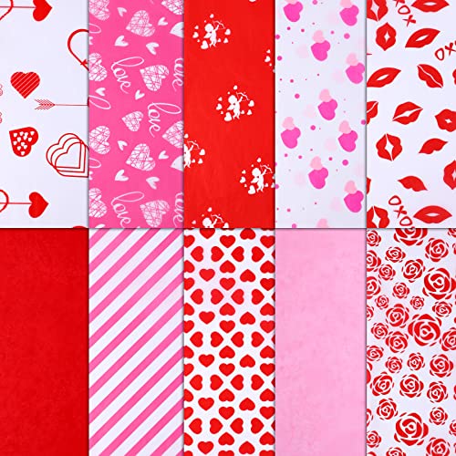 SANNIX 100 Blatt Seidenpapier Set, Farbige Geschenkverpackung Seidenpapier, für Valentinstag, DIY, Geschenkverpackung, Geburtstag, Hochzeit, Babyparty, Ostern, Dekoration von SANNIX