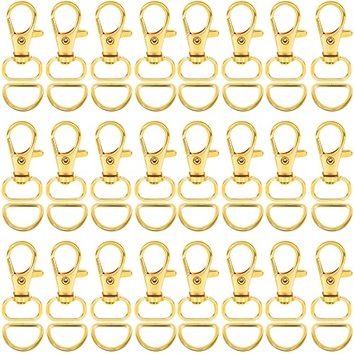 SANNIX 120 Stück Schlüsselanhänger-Clip-Haken und D-Ringe, 60 Stück drehbare Karabinerhaken, Schlüsselband-Clips und 60 D-Ringe für Schlüsselanhänger und Geldbörsen-Hardware (1,27 cm Innenbreite) SANNIX 120 Stück Schlüsselanhänger-Clip-Haken und D-Ringe, 60 Stück drehbare Karabinerhaken, Schlüsselband-Clips und 60 D-Ringe für Schlüsselanhänger und Geldbörsen-Hardware (1,27 cm Innenbreite) von SANNIX