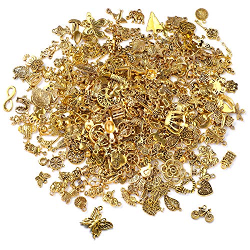 SANNIX 350 Stück Großhandels-Charms zur Schmuckherstellung, verschiedene Anhänger für DIY-Halsketten, Armbänder, Ohrringe, Bastelbedarf SANNIX 350 Stück Großhandels-Charms zur Schmuckherstellung, verschiedene Anhänger für DIY-Halsketten, Armbänder, Ohrringe, Bastelbedarf von SANNIX