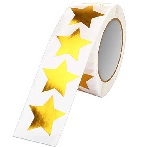 SANNIX 500 Stück Gold Sterne Aufkleber, Sterne Sticker, Gold Belohnung Sternaufkleber für Kinder, Stern-Aufkleber für DIY Scrapbooking Schule und Weihnachten Handwerk Dekor von SANNIX