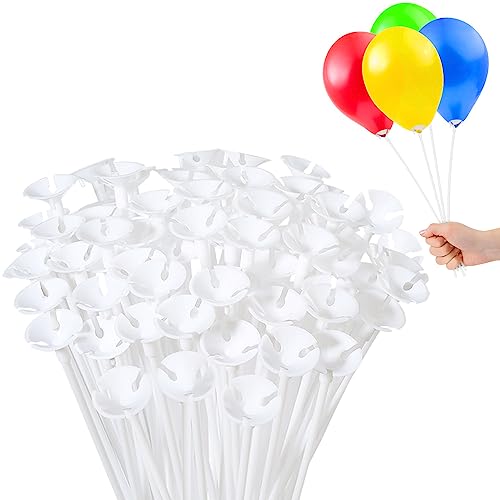 Ballonhalter für Luftballons Ballonstäbe 50 Sätze Luftballon Ständer Wiederverwendbar Ballon Ständer Luftballon Stäbe für Party, Hochzeit, Geburtstag von SANOU
