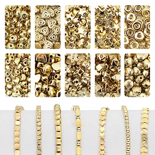 Perlen Für Armbänder Spacer Beads 1000stk Metallperlen Abstandsperlen Perlen Zum Auffädeln Für Diy Armbänder Schmuck Basteln Schmuckherstellung, Diy-Halskette(Roségold) von SANOU