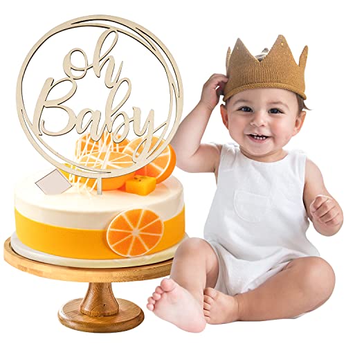 Oh Baby Cake Topper Kuchen Topper Tortendeko Holz Tortenaufsatz Kuchendekoration Für Babyparty Baby Dusche Geburtstag Geschlecht Reveal Party Geburtstag von SANOU