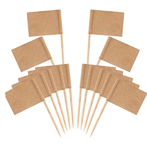 100 Stück Zahnstocher-Flaggen, Lebensmitteletiketten mit Holzstäbchen, Käsemarker, Picks für Cupcake-Topper, Obst, Vorspeisen, Cocktail-Party-Dekoration 100 Stück Zahnstocher-Flaggen, Lebensmitteletiketten mit Holzstäbchen, Käsemarker, Picks für Cupcake-Topper, Obst, Vorspeisen, Cocktail-Party-Dekoration von SANRLO