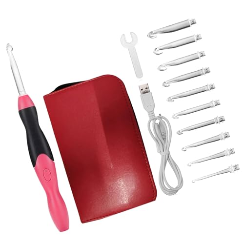 SANRLO 11-teiliges beleuchtetes Häkelnadel-Set, 2,5–8,0 mm, Häkelnadel, digitale Stricknadel, Häkelzubehör für Handwerk SANRLO 11-teiliges beleuchtetes Häkelnadel-Set, 2,5–8,0 mm, Häkelnadel, digitale Stricknadel, Häkelzubehör für Handwerk von SANRLO