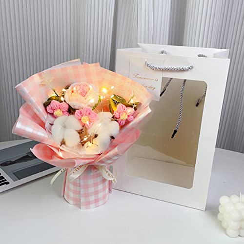 SANRLO Häkelblumenstrauß handgewebte Blumen Kunst Party Dekoration für Hochzeit Geburtstag Party Hintergrund SANRLO Häkelblumenstrauß handgewebte Blumen Kunst Party Dekoration für Hochzeit Geburtstag Party Hintergrund von SANRLO