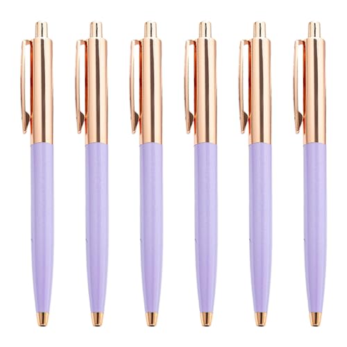 SANRLO R Stifte, Bleistifte und Schreibgeräte, 6 Stück, einziehbarer Kugelschreiber, Büro, Schreibstift, Unterschrift, glattes Schreiben, Gäste-Anmelde-Stift für Hotelempfang von SANRLO